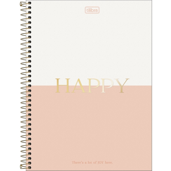 Caderno Espiral Capa Dura Universitário Connect 1 Matéria Happy 80 Folhas - Image 3