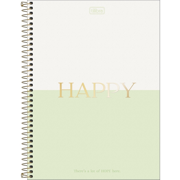 Caderno Espiral Capa Dura Universitário Connect 1 Matéria Happy 80 Folhas - Image 2