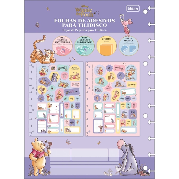 Folhas de Adesivos para Tilidisco Pooh