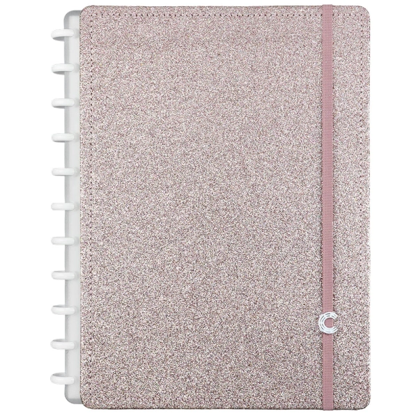 Caderno Let's Glitter Rose GRANDE