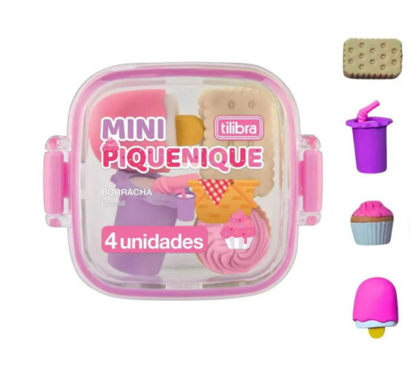 Borracha Mini Piquenique2 Pote C/4 Unidades | Tilibra 0 Opiniões