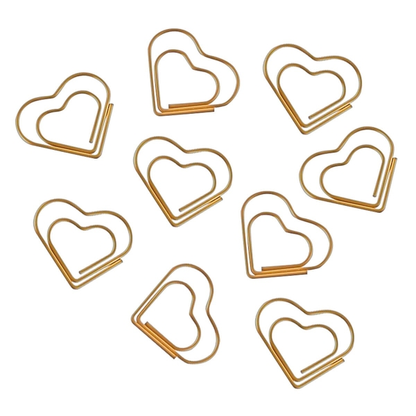 Clips Coração Dourado 20 Unidades - Image 2
