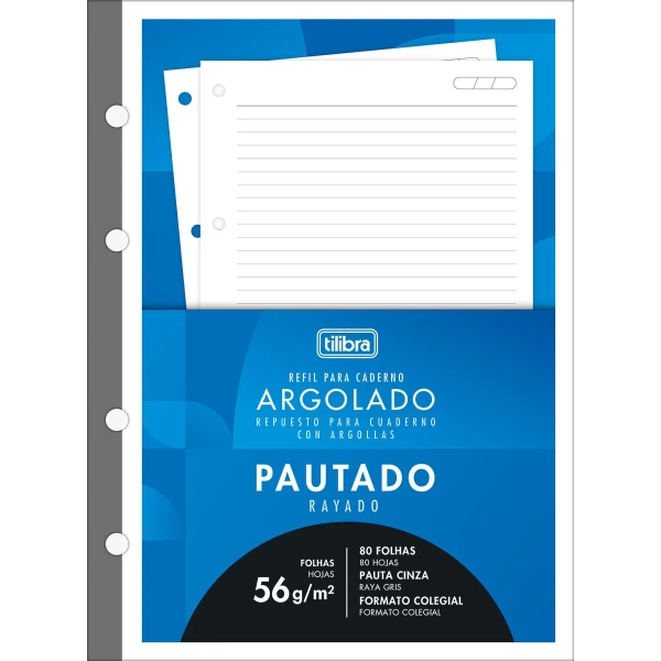 Folha para Fichário Univ. Tilibra  80 Folhas Tiliflex