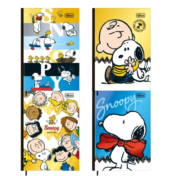 Caderneta Brochura Almofadada Costurada Petit Snoopy 96 Folhas 105mm x 148mm | Tilibra