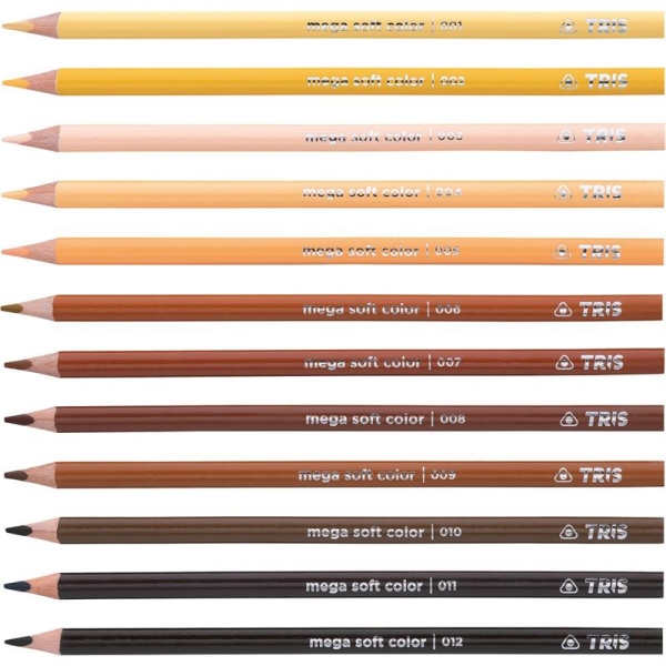 Lápis de cor Mega Soft Tons de Pele 12cores - Image 2