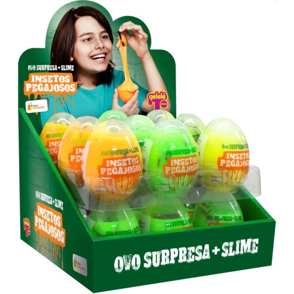 Slime Ovo Surpresa Insetos Pegajosos - Doce Brinquedo