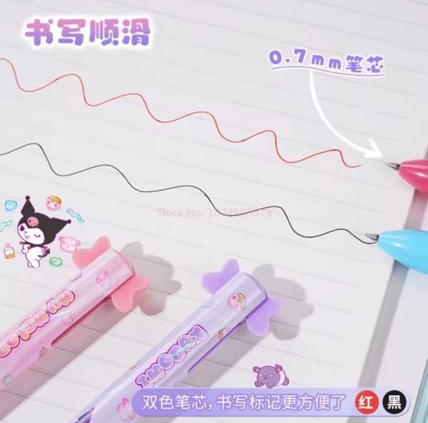 Caneta Kawaii SANRIO orelhinha duas cores - Image 3
