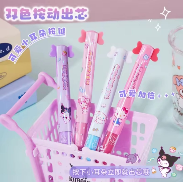 Caneta Kawaii SANRIO orelhinha duas cores - Image 5