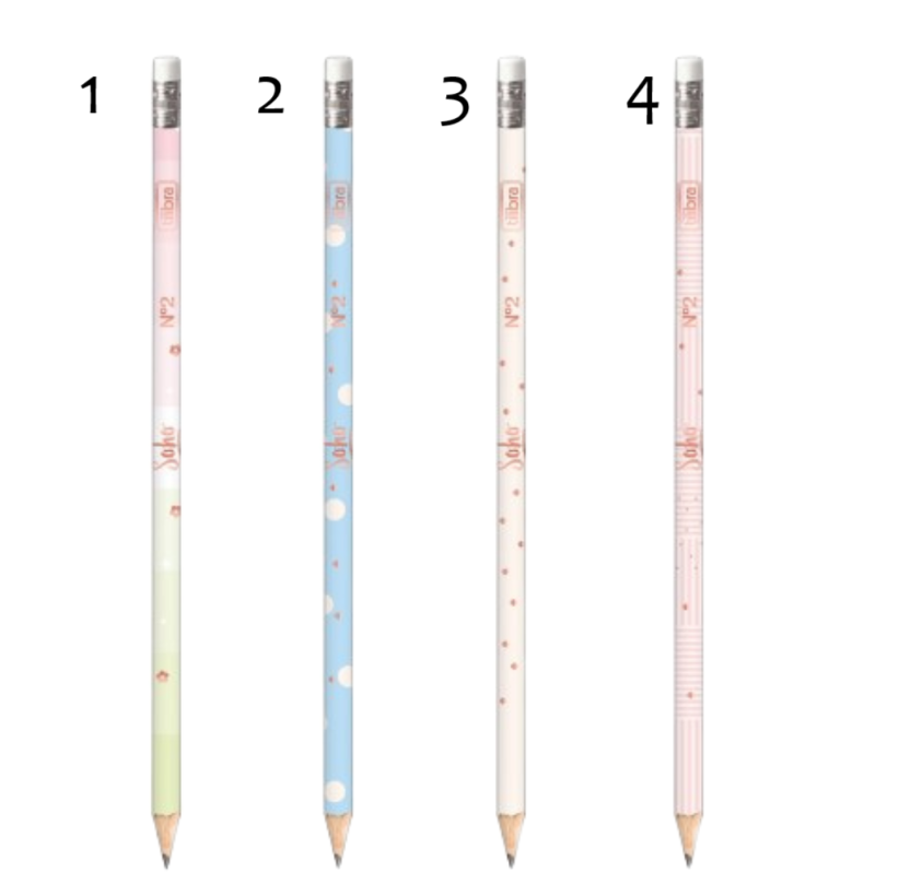 Lápis Preto Redondo com Borracha N.2 Soho - Image 2