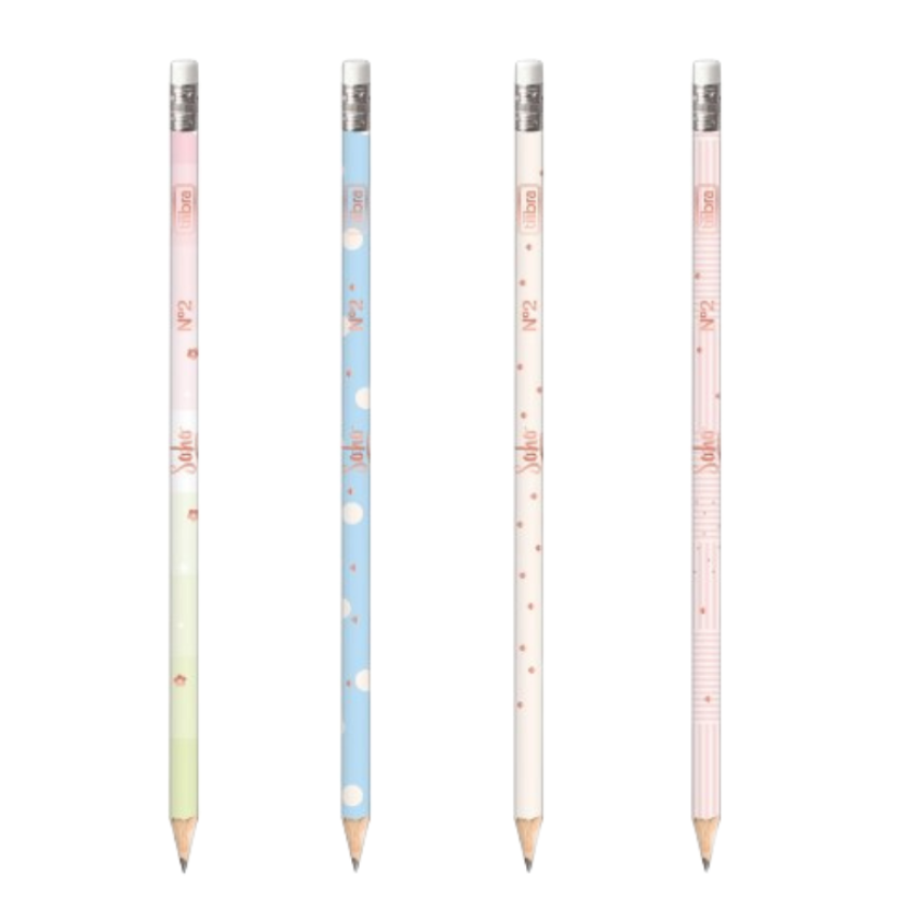 Lápis Preto Redondo com Borracha N.2 Soho