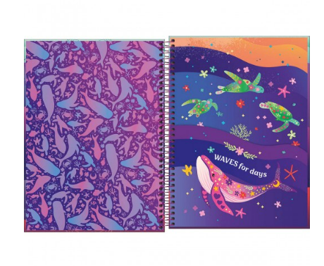 Caderno Espiral Capa Dura Universitário Connect 1 Matéria Bubble 80 Folhas - Image 4