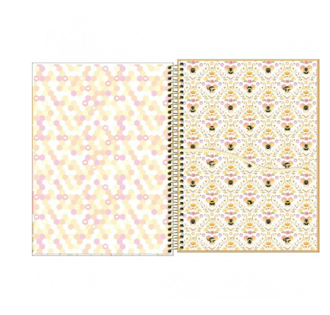 Caderno Espiral Capa Dura Universitário Connect 10 Matérias Honey Bee 160 Folhas - Image 4