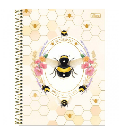 Caderno Espiral Capa Dura Universitário Connect 10 Matérias Honey Bee 160 Folhas - Image 8