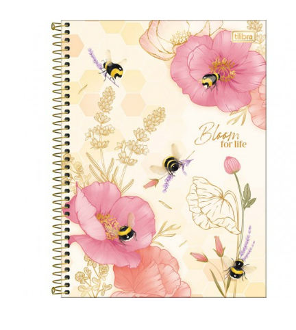 Caderno Espiral Capa Dura Universitário Connect 10 Matérias Honey Bee 160 Folhas - Image 3