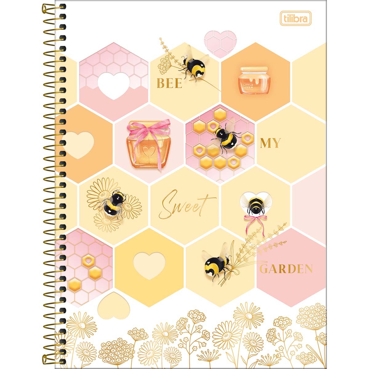 Caderno Espiral Capa Dura Universitário Connect 10 Matérias Honey Bee 160 Folhas - Image 2