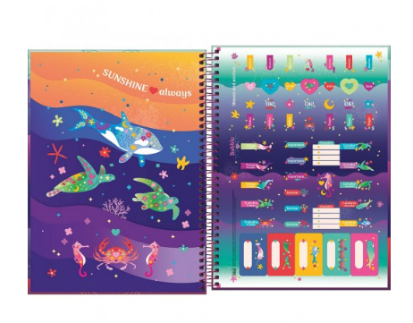 Caderno Espiral Capa Dura Universitário Connect 1 Matéria Bubble 80 Folhas - Image 3