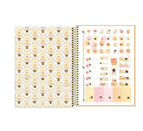 Caderno Espiral Capa Dura Universitário Connect 10 Matérias Honey Bee 160 Folhas - Image 5